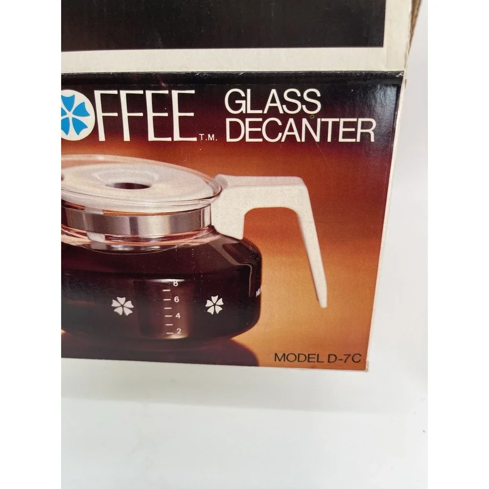Vintage New in Box Mr. Coffee Glass Decanter Carafe 10-Cup D-7C, Replacement